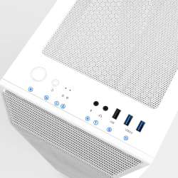 Zalman кутия Case ATX - i3 NEO ARGB White - Mesh, aRGB, Tempered Glass