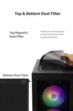 Zalman кутия Case ATX - I3 NEO Black - RGB, Mesh                          
