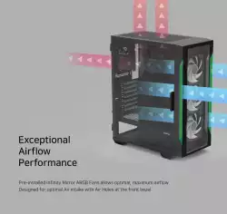 Zalman кутия Case ATX - I3 NEO TG Black - aRGB, Tempered Glass