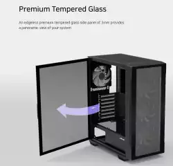 Zalman кутия Case ATX - I3 NEO TG Black - aRGB, Tempered Glass
