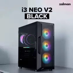 Zalman кутия Case ATX - I3 NEO V2 Black - RGB, Mesh