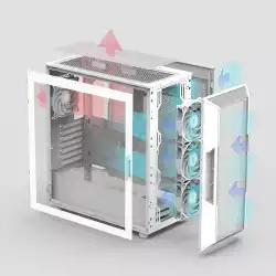 Zalman кутия Case ATX - I3 NEO V2 White - RGB, Mesh
