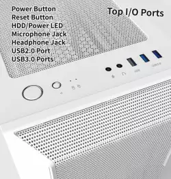 Zalman кутия Case ATX - I3 NEO White - RGB, Mesh