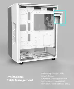 Zalman кутия Case ATX - I3 NEO White - RGB, Mesh