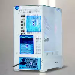 Zalman кутия Case ATX - P40 Prism White                          