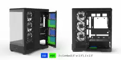 Zalman кутия Case ATX - P50 DS Black - Digital Display, Addressable RGB