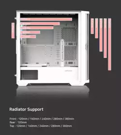 Zalman кутия Case EATX - Z10 DUO White - Mesh/Tempered Glass