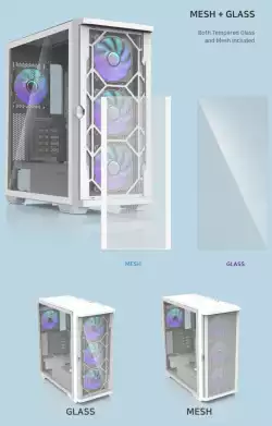 Zalman кутия Case EATX - Z10 DUO White - Mesh/Tempered Glass