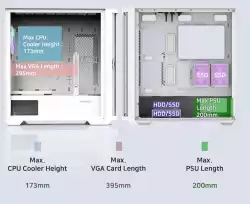 Zalman кутия Case EATX - Z10 DUO White - Mesh/Tempered Glass