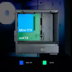 Zalman кутия Case mATX - P10 Black                          