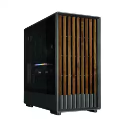 Zalman кутия Case mATX - P10 NAMU BLACK - Wood, USB-C