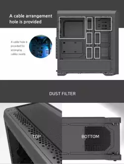 Zalman кутия за компютър Case ATX - N5 TF - 4 x 120mm RGB