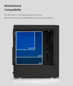 Zalman кутия за компютър Case ATX - T7 - Black