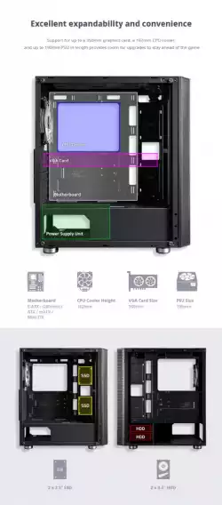 Zalman кутия за компютър Case ATX - R2 BLACK
