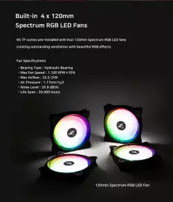Zalman кутия за компютър Case ATX - N5 TF - 4 x 120mm RGB