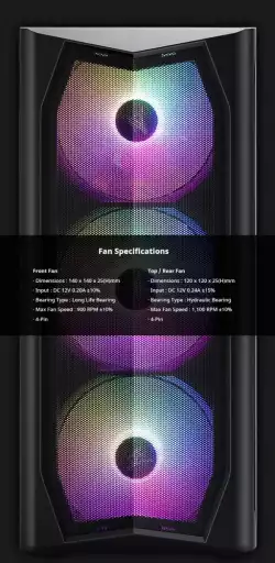 Zalman кутия за компютър Case ATX - N4 - RGB, Tempered Glass                          
