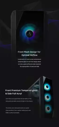Zalman кутия за компютър Case ATX - N5 TF - 4 x 120mm RGB