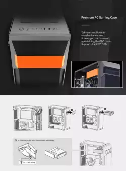 Zalman Кутия за компютър Case ATX - Z1 PLUS