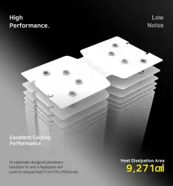 Zalman охладител за процесор CPU Cooler CNPS10X PERFORMA WHITE