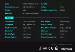 Zalman охладител за процесор CPU Cooler CNPS9X PERFORMA BLACK