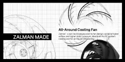 Zalman охлаждане за процесор CPU Cooler CNPS9X PERFORMA PLUS BLACK LGA1851/AM5