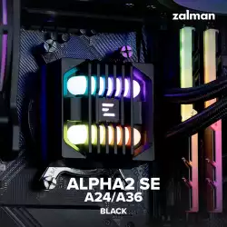 Zalman водно охлаждане Water Cooling ALPHA2 SE A36 Black - Addressable RGB - LGA1851/AM5