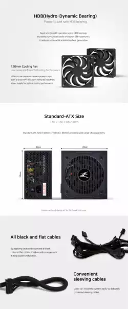 Zalman захранване PSU MegaMax 600W 80+ ZM600-TXII                          