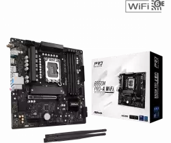 ASROCK MB Desktop B860M Pro-A Wi-Fi, S.1851, 4x DDR5, 1x PCIe 5.0 x16, 1x PCIe 4.0 x4, 1x Blazing M.2, 2x Hyper M.2, 4x SATA3, 2x USB-C, 5x USB 3.2, 6x USB 2.0, 1x RJ-45 2.5GB Lan, 802.11axe Wi-Fi 6E, BT 5.3 1x HDMI, 1x DP 1.4, mATX