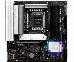 ASROCK MB Desktop B860M Pro Rs, S.1851, 4x DDR5, 1x PCIe 5.0 x16, 1x PCIe 4.0 x4, 1x Blazing M.2, 2x Hyper M.2, 4x SATA3, 2x USB-C, 7x USB 3.2, 6x USB 2.0, 1x RJ-45 2.5GB Lan, 1x HDMI, 1x DP 1.4, mATX