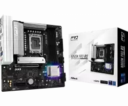 ASROCK MB Desktop B860M Pro Rs, S.1851, 4x DDR5, 1x PCIe 5.0 x16, 1x PCIe 4.0 x4, 1x Blazing M.2, 2x Hyper M.2, 4x SATA3, 2x USB-C, 7x USB 3.2, 6x USB 2.0, 1x RJ-45 2.5GB Lan, 1x HDMI, 1x DP 1.4, mATX