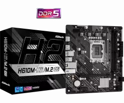 ASROCK MB Desktop H610M-H2/M.2, S1700, 2x DDR5, 1x PCIe 4.0 x16, 1x PCIe 3.0 x1, 1x SSD Ultra M.2 PCIe, 4x SATA3 6.0Gb/s, 4x USB 3.2, 6x USB 2.0, 1x VGA, 2x HDMI, 1x GLAN, mATX.