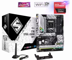ASROCK MB Desktop Z790 Steel Legend (S1700, 4x DDR5, 1x PCIe 5.0 x16, 1x PCIe 4.0 x16, 1x PCIe 3.0 x1, 4x Hyper M.2, 1x Blazing M.2, 8x SATA3, 2x USB-C, 16x USB 3.2, 5x USB 2.0, 1x RJ-45 2.5GB Lan, 802.11ax Wi-Fi 6E Module, 1x HDMI, 1x DP, ATX