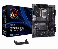 ASROCK Main Board Desktop Z690 PG Riptige (S1700, Z690, 4x DDR4, 2x PCIe x16, 3x PCIe x1, 8x SATA3 6.0Gb/s, 2x m.2 PCIe Gen4x4, RAID 0,1,5,10, 9x USB 3.2, 1x USB-C 1x RJ-45 2.5G Lan, HDMI, SPDIF, ATX, Retail ASROCK Main Board Desktop Z690 PG Riptige (S1700, Z690, 4x DDR4, 2x PCIe x16, 3x PCIe x1, 8x SATA3 6.0Gb/s, 2x m.2 PCIe Gen4x4, RAID 0,1,5,10, 9x USB 3.2, 1x USB-C 1x RJ-45 2.5G Lan, HDMI, SPDIF, ATX, Retail