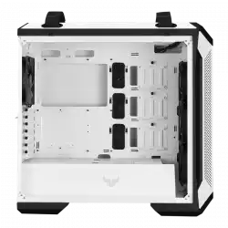 ASUS TUF GAMING GT501 tempered-glass side panel 120mm RGB fan ATX White