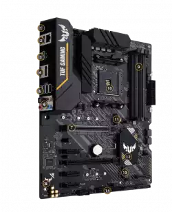 ASUS TUF GAMING B450-PLUS II AM4 B450 4xDIMM DDR4Up to 128GB M.2 4xSATA 6Gb/s6xUSB 2.0 8xUSB 3.2