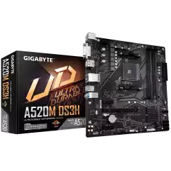 Дънна платка GIGABYTE A520M-DS3H V2, Socket AM4