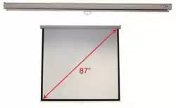 Acer M87-S01MW Projection Screen, 87" (1:1), 70"x70" (Area 1740mm X 1740mm), Wall & Ceiling, Matte White, Manual, 5.5Kg                          