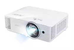 Acer Projector S1386WH, DLP, Short Throw, WXGA (1280x800), 3600 ANSI Lumens, 20 000:1, 1x, 3D ready, HDMI, VGA out, DC Out (5V/1A, USB-A), RCA, Audio in/out, Speaker 16W, Bluelight Shield, Bag, 3.1kg, 3Y, White