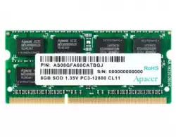 Apacer 8GB Notebook Memory - DDR3 SODIMM 204pin Low Voltage 1.35V PC12800 @@ 1600MHz
