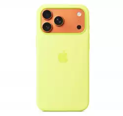 Apple iPhone 17 Pro Max Silicone Case with MagSafe – Neon Yellow