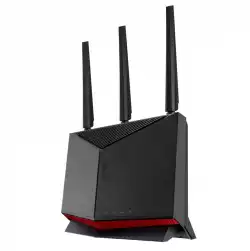 Asus Gaming Wireless Router, RT-BE86U, BE6800, Dual-Band, Quad-Core 2.6GHz CPU, 256MB/1GB Flash/RAM, 4K-QAM, MLO, 10G port, 2.5G quad-port, AiProtection Pro, Adaptive QoS, VPN Fusion, Instant Guard, IPTV, OFDMA, MU-MIMO, UTF-8 SSID, AiMesh, Black                          
