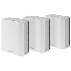 Asus Mesh WiFi system, ZenWiFi BT10 3PK, BE18000, Tri-Band, up to 810m2, Quad-Core 2.0GHz CPU, 256MB/2GB Flash/RAM, 10G dual-port, Smart Home Master SSIDs, AiProtection Pro, Adaptive QoS, VPN server/client, IPTV, OFDMA, Beamforming, AiMesh, White                          