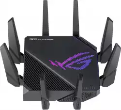 Asus Gaming Wireless Router,ROG Rapture GT-AX11000 Pro, AX11000, Tri-Band, Quad-Core 2.0GHz CPU, 256MB/1GB Flash/RAM, 10G port, AiProtection Pro, Adaptive QoS, VPN Fusion, IPTV, OFDMA, MU-MIMO, Beamforming, Link Aggregation, Port forwarding, AiMesh, Black