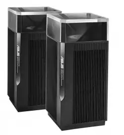 Asus Mesh WiFi system, ZenWiFi Pro ET12 2PK, AXE11000, Tri-Band, coverage up to 610m2, Quad-Core 2.0GHz CPU , 256MB/1GB Flash/RAM, 2.5G dual-port, AiProtection Pro, Adaptive QoS, VPN server/client, IPTV, OFDMA, Beamforming, Link Aggregation, AiMesh,Black