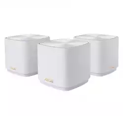 Asus Mesh WiFi, ZenWiFi XD4 Plus 3PK, AX1800, Dual-Band, coverage up to 446m2, Dual-Core CPU, 128MB/256MB Flash/RAM, Gigabit, AiProtection Classic, Traditional QoS, VPN server/client, IPTV, AiMesh, montare pe perete, White