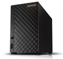 Asustor AS1202T, 2 bay NAS, Realtek RTD1619B, Quad Core, 1.7 GHz, 1GB DDR4 (not expandable), 2.5GbE x1, 3 x USB 3.2 Gen 1, WOW (Wake on WAN), System Sleep Mode, Black                          
