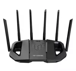 AsusTUF Gaming, BE6500 Dual Band WiFi 7 Router, 4K-QAM, Multi-Link Operation (MLO), Quad 2.5GbE port, Mobile Game Mode, Gear Accelerator, Gaming Port, Open NAT, Smart Home Master, Subscription-Free Security,  AiMesh support, 4G/5G Auto Mobile Tethering                          