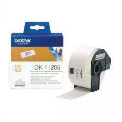 Brother DK-11208 Large Address Paper Labels, 38mmx90mm, 400 labels per roll, (Black on White)