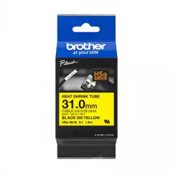 BROTHER HSe-661E Heat Shrink Tube Black on Yellow 31.0mm