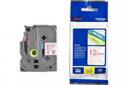 Brother TZe-232 Tape Red on White, Laminated, 12mm, 8m - Eco                          